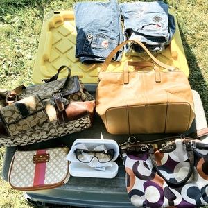 Designer Bags, Jeans, sunglasses